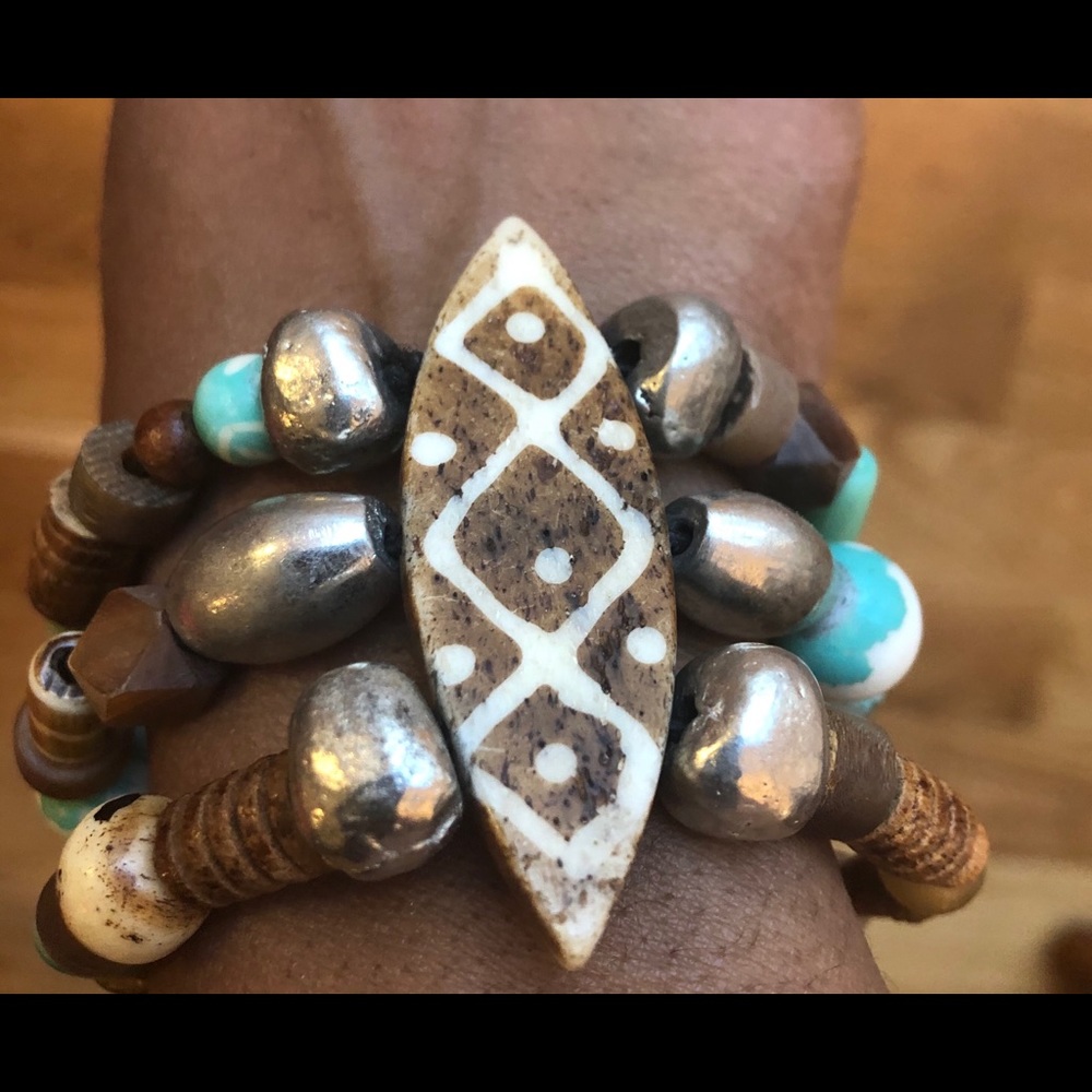 African inspired stretchy bracelet